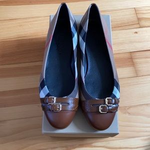 Burberry Nova Check Canvas & Leather flat